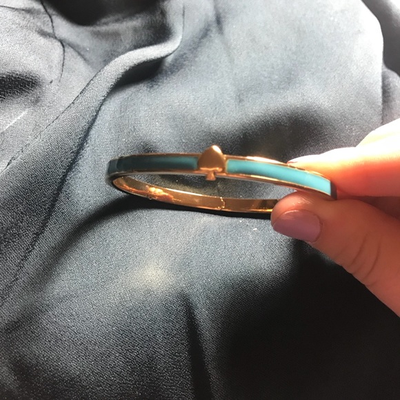 Kate Spade thin hinge spade bangle bright blue - Picture 5 of 8